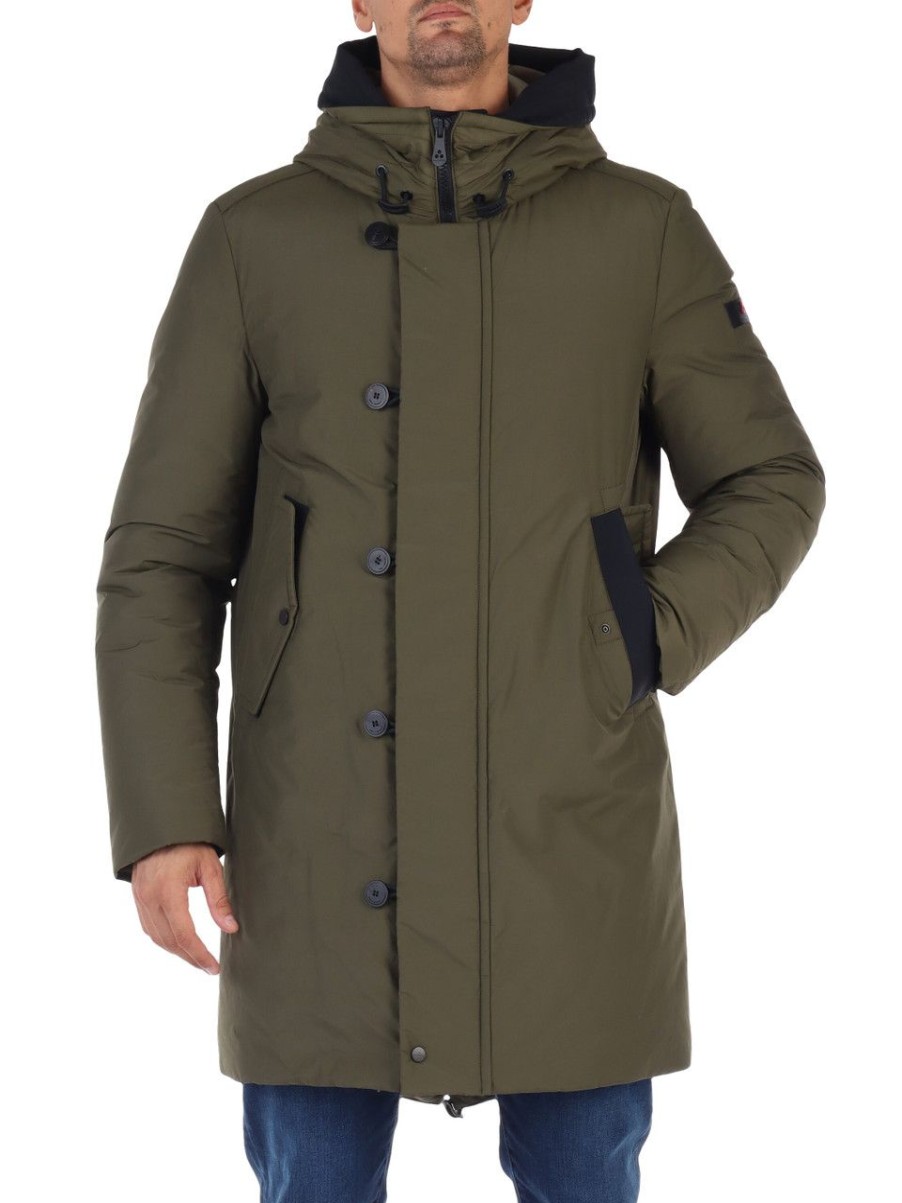 Uomo PEUTEREY | Piumino Simil Parka Kasa Mo 03 Verde Scuro