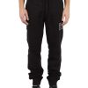 Uomo VERSACE JEANS COUTURE | Pantalone Sportivo In Cotone Garzato Con Stampa Logo Nero