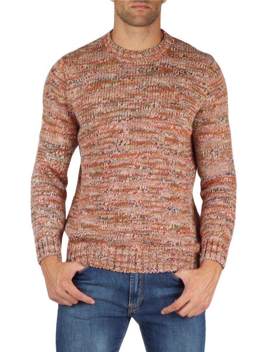 Uomo QB24 | Maglia Girocollo Anta In Misto Lana Multicolor