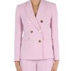 Donna PINKO | Giacca Doppiopetto In Crepe Stretch Granato Rosa