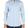 Uomo BOSS | Camicia Slim Fit Performance In Tessuto Stretch Celeste