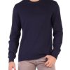 Uomo REPLAY | Maglia Girocollo In Cotone Blu Scuro