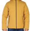 Uomo FRED MELLO | Giubbotto Imbottito Con Cappuccio In Tessuto Stretch Giallo Scuro