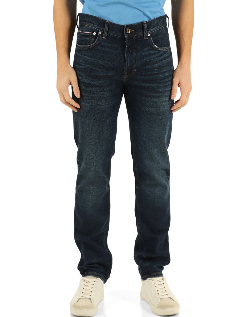 Uomo TOMMY HILFIGER | Pantalone Jeans Cinque Tasche Denton Straight Fit Blu