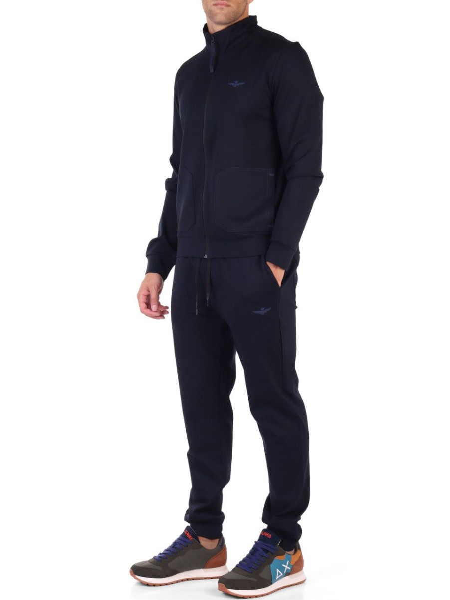 Uomo AERONAUTICA MILITARE | Tuta Regular Fit Composta Da Felpa Con Zip E Pantaloni Blu