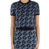 Donna MICHAEL MICHAEL KORS | Maglia Jacquard In Misto Viscosa Blu