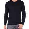 Uomo REPLAY | Maglia In Misto Lana Con Patch Logo Nero