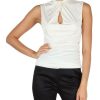 Donna MARCIANO GUESS | Top In Viscosa Con Placca Logo Bianco