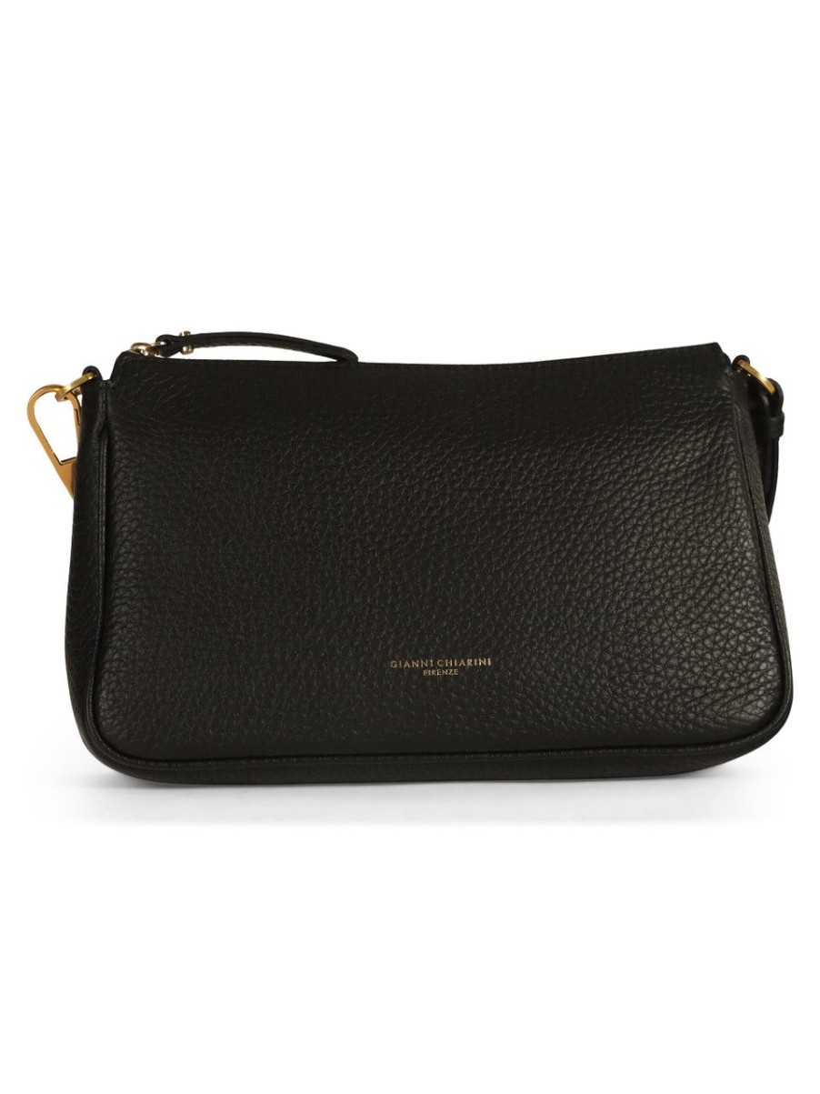 Donna GIANNI CHIARINI | Borsa A Mano In Pelle Bubble Brooke Nero