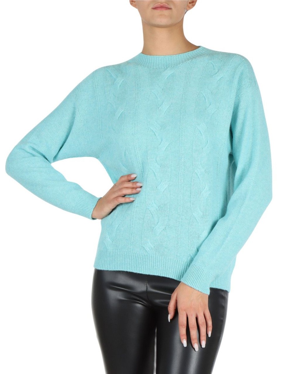 Donna MARKUP | Maglia In Misto Lana Merino - Viscose And Cashmere Azzurro