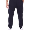 Uomo EMPORIO ARMANI | Pantalone Sportivo In Misto Cotone Con Ricamo Logo Blu Scuro