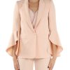 Donna TWINSET | Giacca In Crepe Cady Con Balza Alle Maniche Rosa