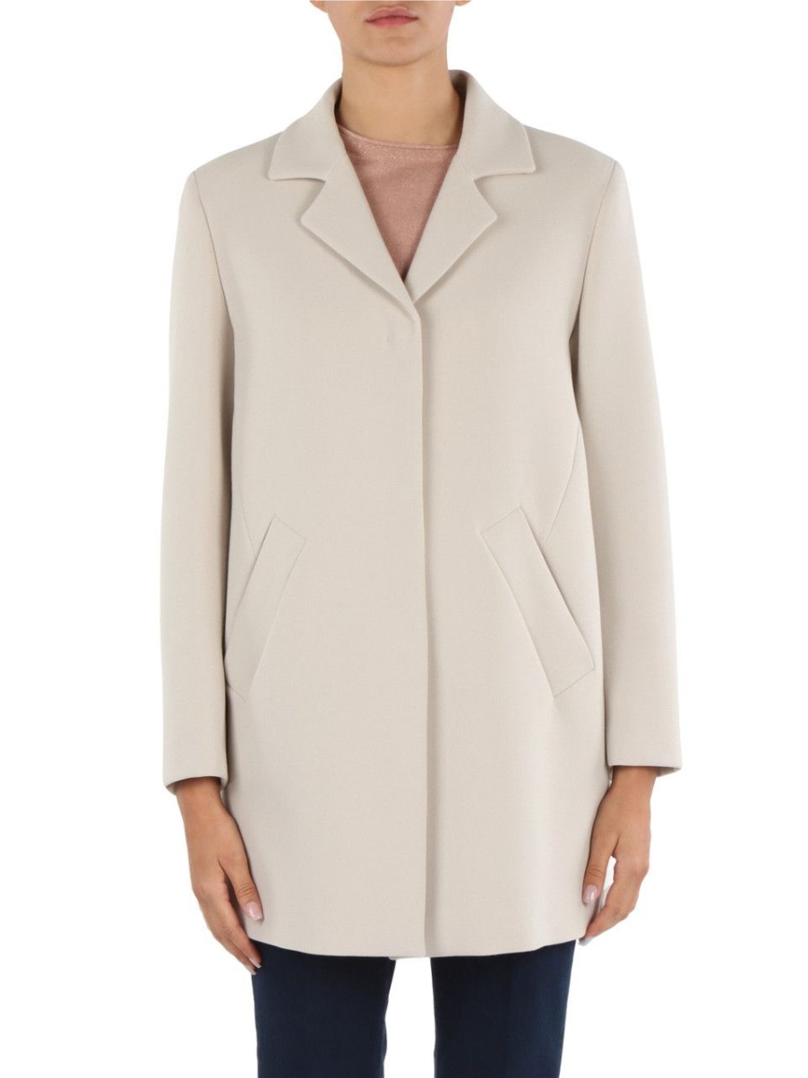 Donna ELENA MIRÒ | Cappotto In Misto Viscosa Beige