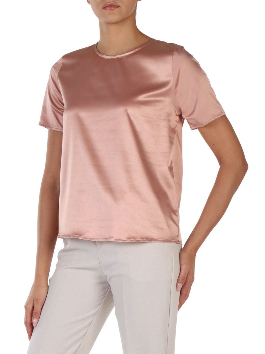 Donna MARKUP | Blusa In Satin Stretch Rosa