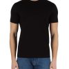 Uomo EMPORIO ARMANI | T-Shirt Essential Cotone Con Scritta Logo Nero