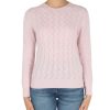 Donna MARKUP | Maglia A Trecce In Misto Lana Merino - Viscose And Cashmere Rosa