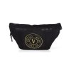 Uomo VERSACE JEANS COUTURE | Marsupio In Tessuto Tecnico Con Ricamo Logo Frontale Nero