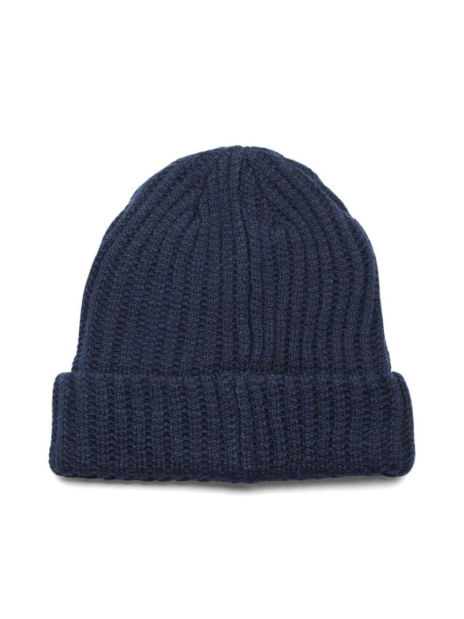 Donna SUN68 | Cappello In Misto Lana Merino Thick Knit Blu Scuro