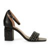 Donna LIU JO | Sandali In Pelle Violet 07 Con Strass Nero