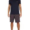 Uomo EMPORIO ARMANI | Pigiama In Cotone Composto Da T-Shirt E Pantaloncini Blu