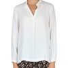 Donna MALìPARMI | Blusa In Misto Seta Coloured Fluid Crepe Bianco