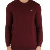 Uomo LACOSTE | Maglia Girocollo Regular Fit In Misto Lana Bordeaux