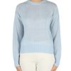 Donna MARKUP | Maglia Girocollo In Misto Lana E Mohair Celeste