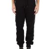 Uomo VERSACE JEANS COUTURE | Pantalone Sportivo In Cotone Felpato Con Bande Logate Nero