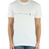 Uomo CALVIN KLEIN JEANS | T-Shirt In Cotone Con Scritta Logo Frontale Bianco