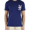 Uomo RICHMOND | Richmond X: T-Shirt In Cotone Pima Con Stampa Logo Bluette