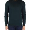 Uomo FAMA | Luxury: Maglia Girocollo In Lana Merino Extrafine Verde Scuro