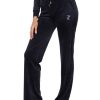 Donna JUICY COUTURE | Pantalone Sportivo In Velluto Del Ray Blu Scuro