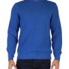 Uomo SUN68 | Maglia Girocollo In Cotone E Lana Merino Bluette