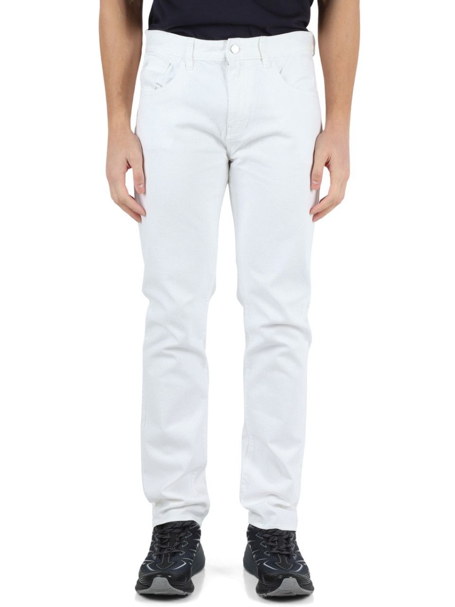 Uomo ARMANI EXCHANGE | Pantalone Jeans Cinque Tasche J13 Slim Fit Bianco