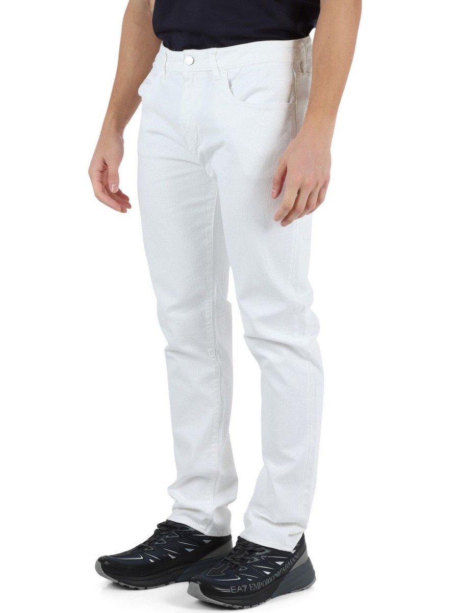 Uomo ARMANI EXCHANGE | Pantalone Jeans Cinque Tasche J13 Slim Fit Bianco