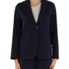 Donna ALESSIA SANTI | Blazer In Misto Viscosa Blu Scuro