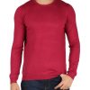 Uomo FRED MELLO | Maglia Girocollo In Misto Viscosa Con Ricamo Logo Fucsia