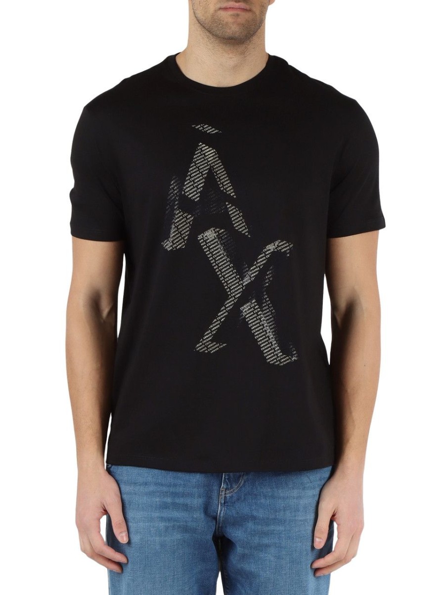 Uomo ARMANI EXCHANGE | T-Shirt Regular Fit In Cotone Pima Nero