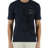 Uomo AERONAUTICA MILITARE | T-Shirt In Cotone Con Ricamo Logo Frontale Blu Scuro