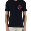 Uomo AERONAUTICA MILITARE | T-Shirt In Cotone Con Ricamo Logo Frontale Blu Scuro