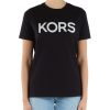 Donna MICHAEL MICHAEL KORS | T-Shirt In Cotone Organico Con Scritta Logo Nero