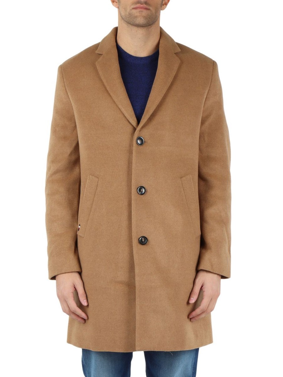 Uomo TOMMY HILFIGER | Cappotto In Misto Lana Beige