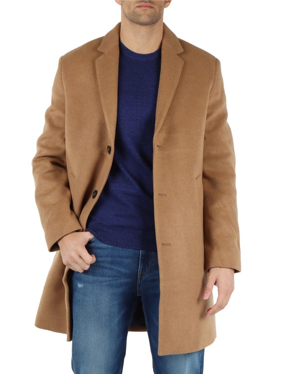 Uomo TOMMY HILFIGER | Cappotto In Misto Lana Beige