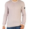 Uomo PEUTEREY | Maglia In Lana A Trecce Ocra Acd Rosa Chiaro