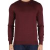 Uomo FAMA | Luxury: Maglia Girocollo In Lana Merino Extrafine Bordeaux