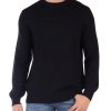 Uomo ARMANI EXCHANGE | Maglia Girocollo In Misto Lana Vergine Con Scritta Logo Nero