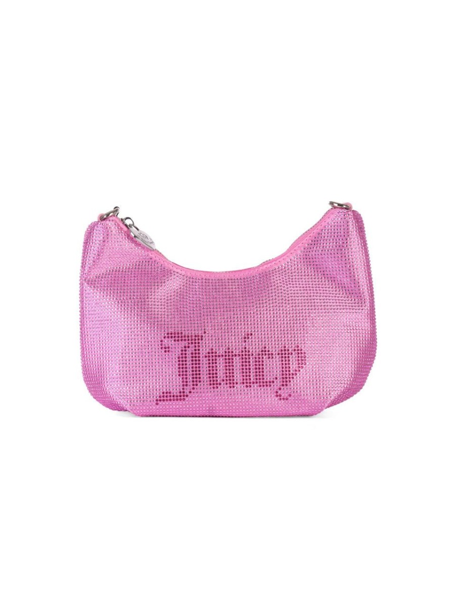 Donna JUICY COUTURE | Borsa Hobo Hazel Small Con Strass Rosa