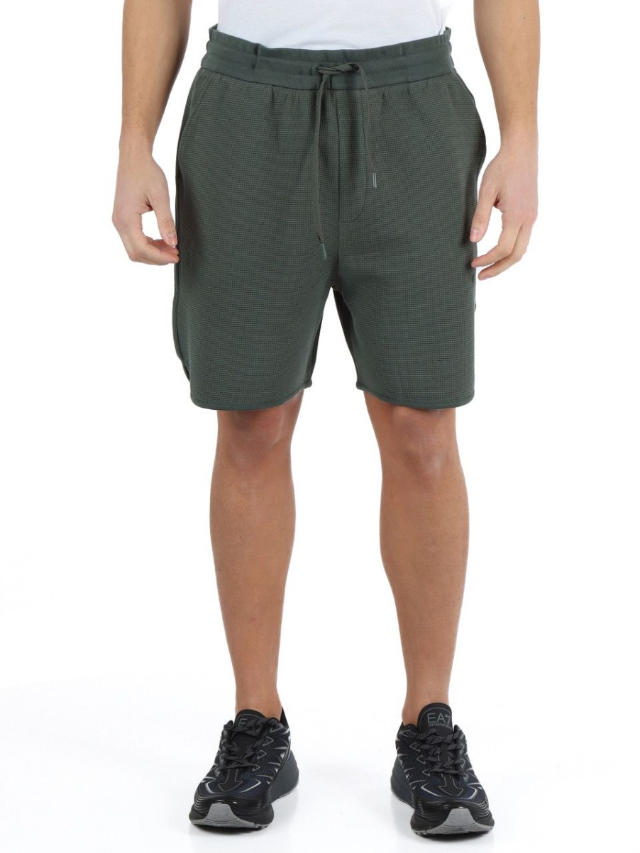 Uomo ARMANI EXCHANGE | Pantaloncino Sportivo In Misto Cotone Verde