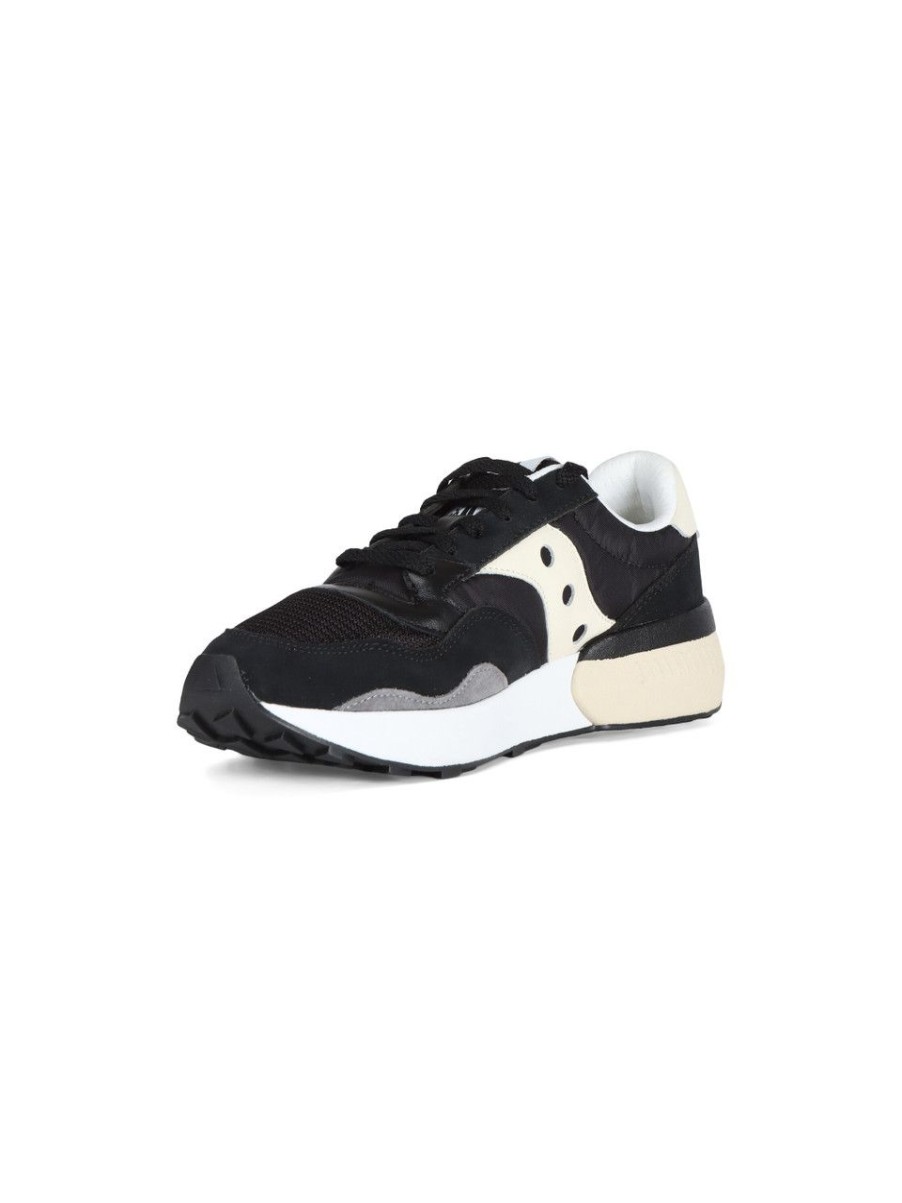 Uomo SAUCONY | Sneakers Jazz Nxt In Pelle E Tessuto Nero