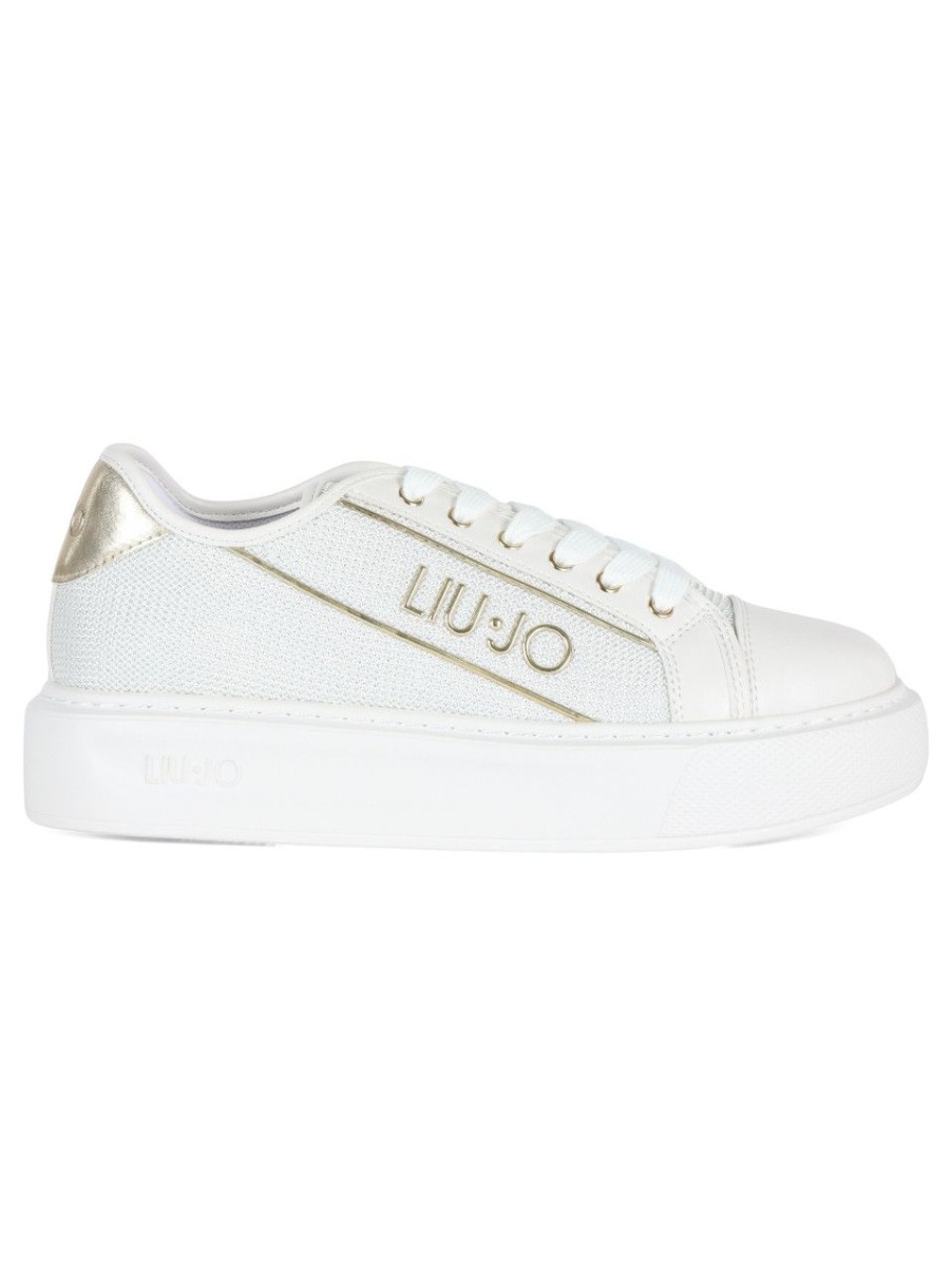 Donna LIU JO | Sneakers In Tessuto Ed Ecopelle Kylie 26 Bianco